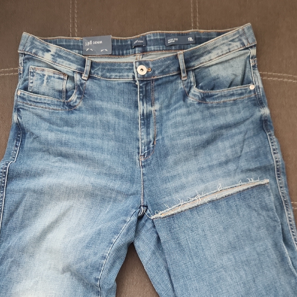 JJill Distressed Blue Denim Jeans